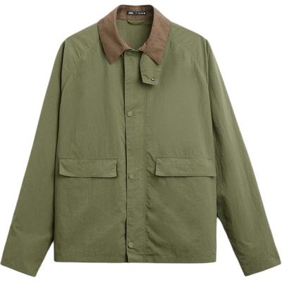 Leichte Bequeme Slim Fit Langarmjacke Herrenjacken Grün 00155055-35