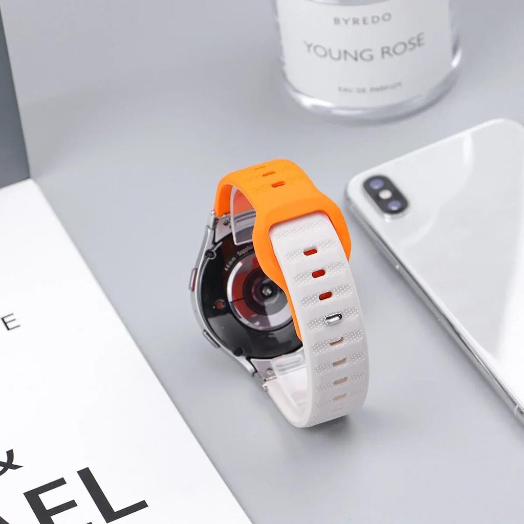 Silicone Strap for Samsung Galaxy Watch 6 5 4 40mm 44mm 5Pro 45mm No Gaps Band For Galaxy Watch 6 Classic 43 47mm 42 46mm Correa