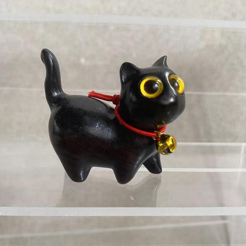 Figuras en miniatura, adorno de gato, lindo gato de madera de colores, accesorios de escritorio para oficina, decoración del hogar, regalo, actividad, recuerdos