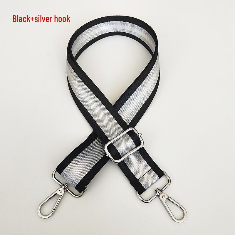 Adjustable 3.8cm Striped Nylon Crossbody Shoulder Strap for Women's Bag Replacement