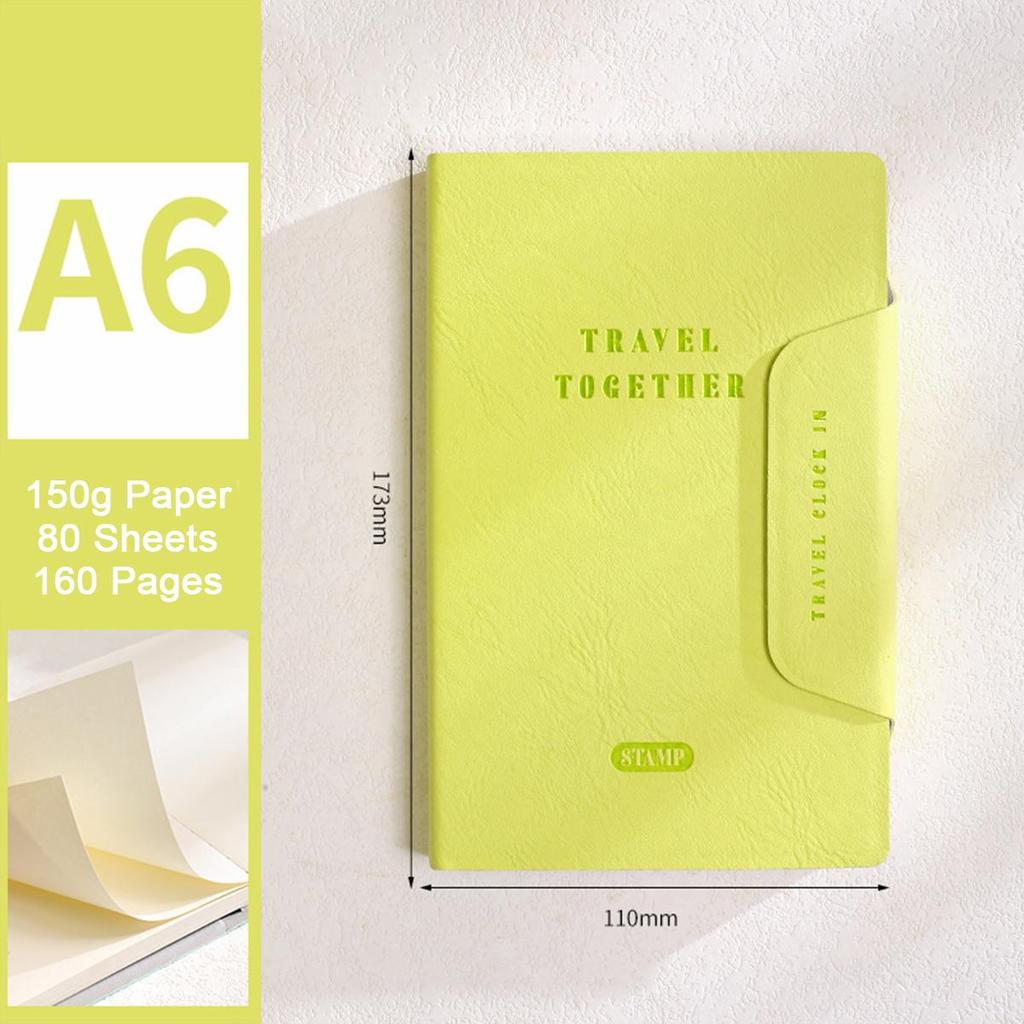 A6 Travel Journal, Student Leather Notebook, Blank Pages, Notepad, Drawing Book, Business Meeting Record Book, Mind Map, 80 Sheets