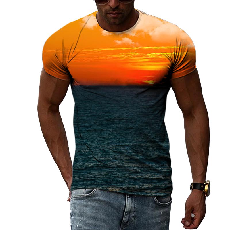 

Natural Landscape Graphic 3D Print T-Shirts Men s Casual Hip Hop Tees Round Neck Short Sleeve T Shirt Harajuku Top Man Clothing 5XL