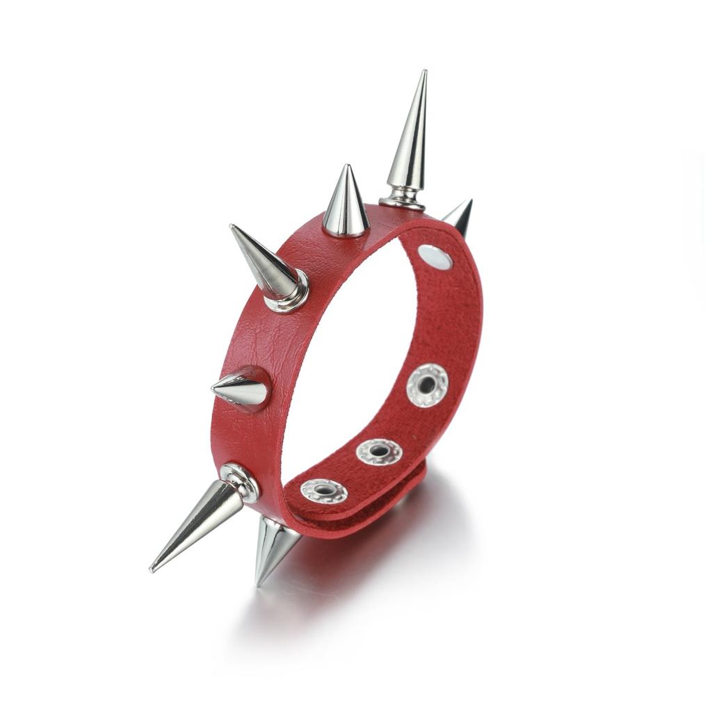 Leather Spiked Bracelets For Men Women Punk Rock  Metal Spikes Studded Bracelet Gothic Emo Grunge Wrist  Jewelry