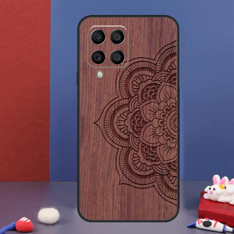 Mandala Floral Wood Case For Samsung Galaxy M31 M21 M11 M13 M54 M34 M14 M56 M36 M16 M53 M32 M52 M35 M55 M15 M06