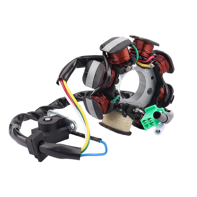

Motorcycle Stator Ignition Coil Magneto 8 Coils For GY6 49cc 50cc 110cc 125cc 150cc 139QMB 147QMD 152QMI 157QMJ Scooter Moped
