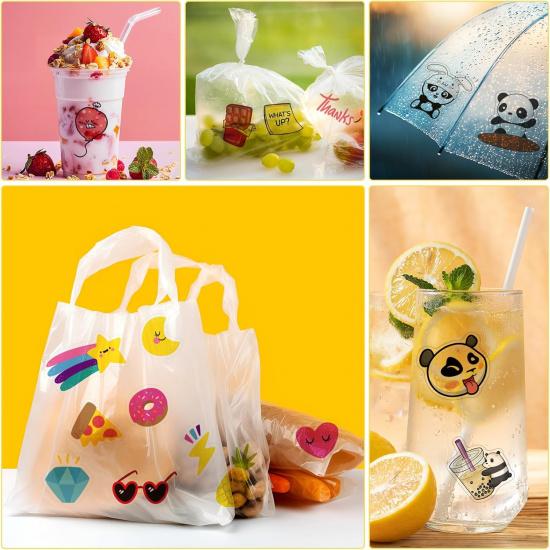 30 Sheets Printable Clear Sticker Paper for Inkjet Printer, Premium Vinyl Transparent Sticker Paper Waterproof, Dries Quickly, Vivid Colors, Tear