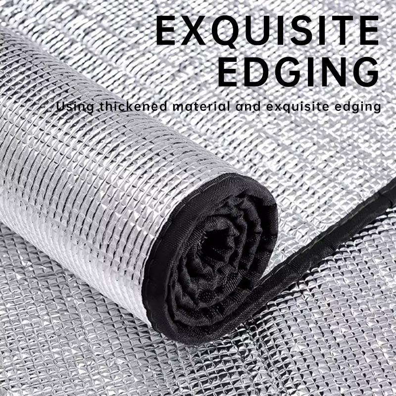 Outdoor Picknick Feuchtigkeitsschutzmatte Doppelseitige Dicke Aluminiumfolie Wasserdichte Strandmatte Tragbare Zeltbodenmatte Campingmatte