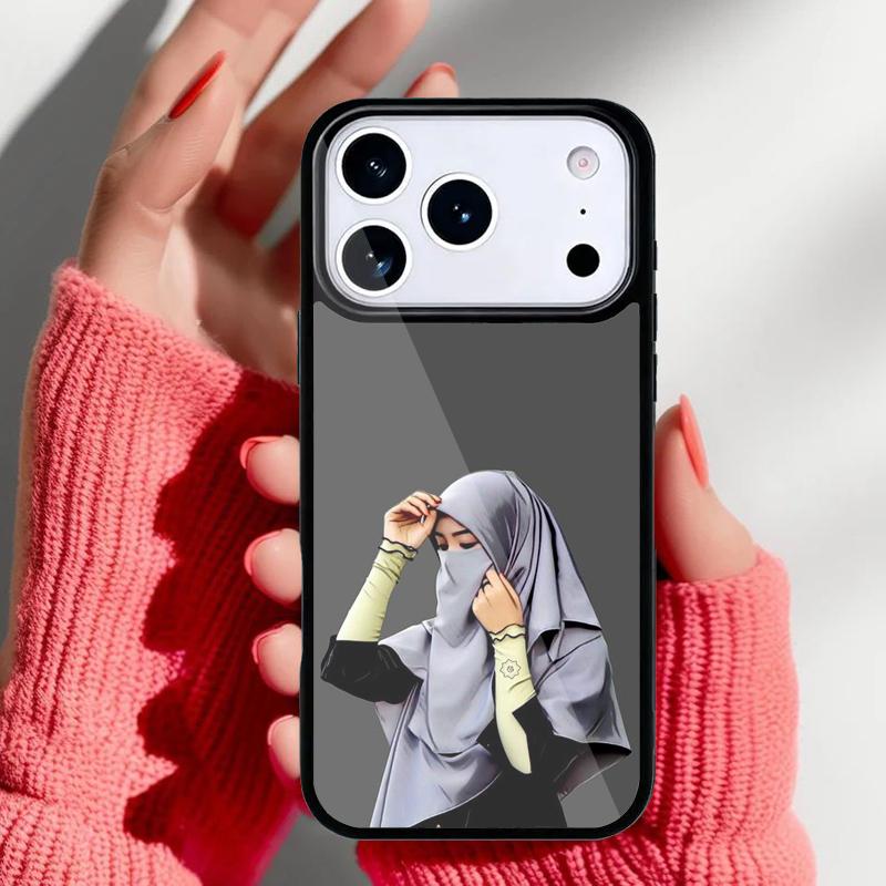 Muslim Islamic Arabic Hijab Girl Phone Case for iPhone 17 Air 16e 15 14 13 Pro Max Back Cover for 12 11 Pro Coque