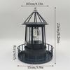 Large LED Solar Garden Decorative Rotating Lantern Resin Hardware Iron Art Electronic Accessories Outdoor Landscape Lighting