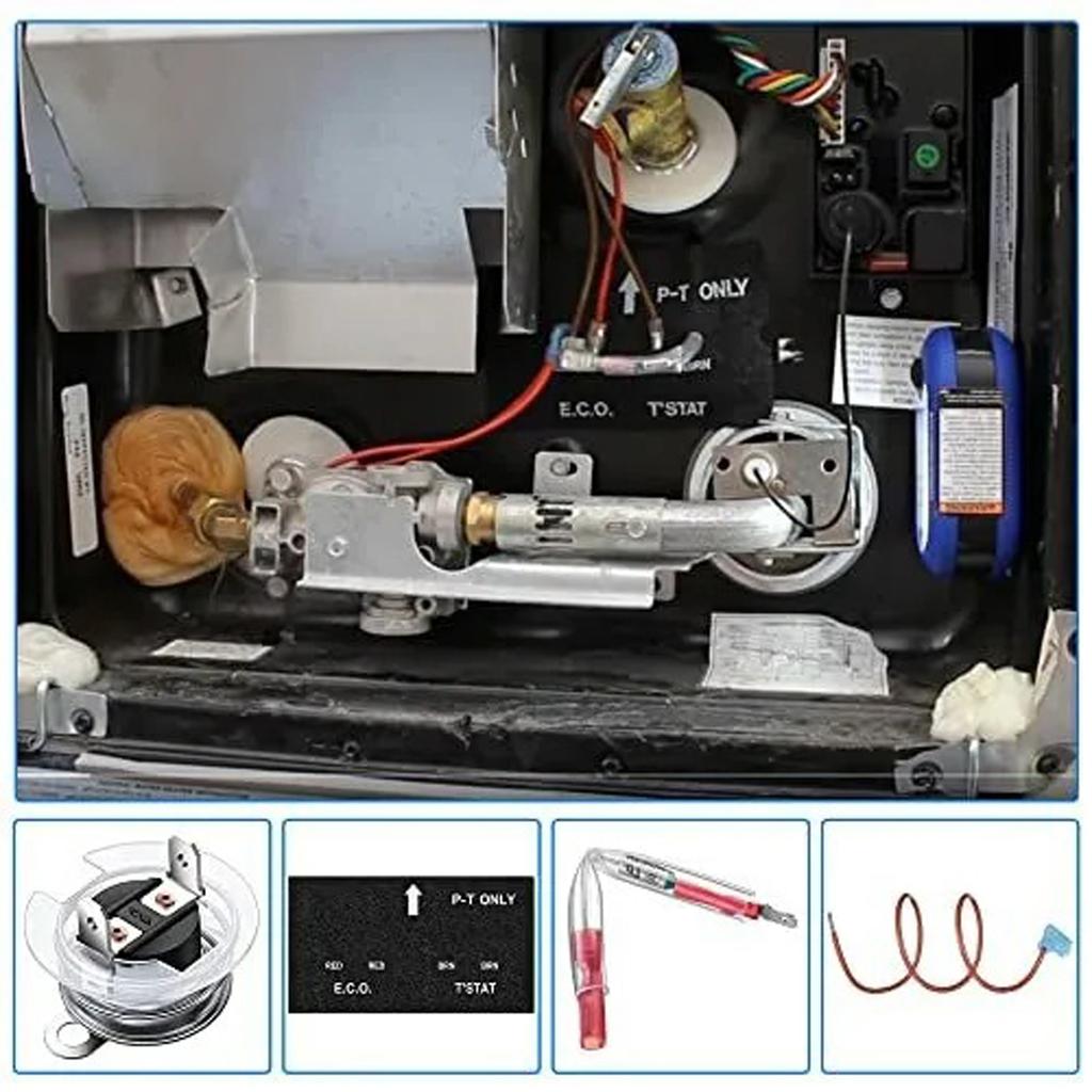 RV Water Heater Thermal Cutoff with ECO Thermostat Assembly Kit, Replacement Parts Replacement for Atwood 91447 93866,