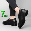 Fashion Big Size Elevator Loafers Wedding Men Leather Shoes Business British Formal Dress Shoes Height Increase Insole 7CM Lift Moccasin