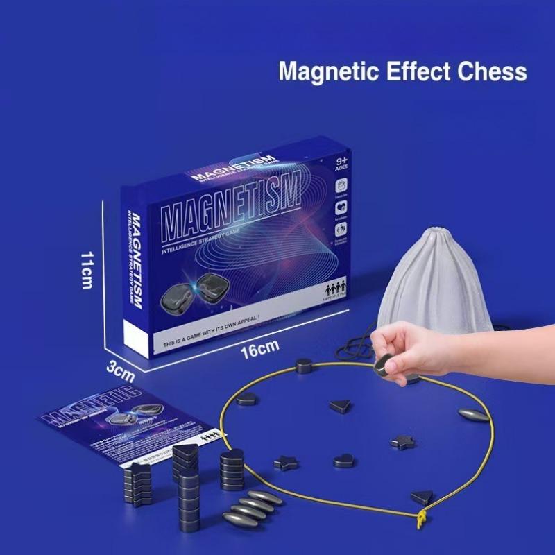 1SET Magnetic Effect Versus Chess Step On Thunder Magnet Induction Puzzle Decompression Table Game Chess Board Game Children's Toys