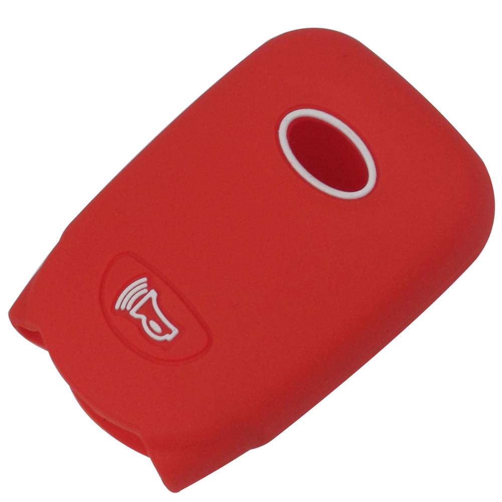 

jingyuqin 3 кнопки Чехол для ключа автомобиля из силиконовой резины Держатель Защита для Hyundai Feisi Elantra Long Move Чехол красный