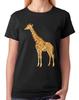 Floral Giraffe Wildlife Art Ladies T-Shirt Safari Animal Print Tee