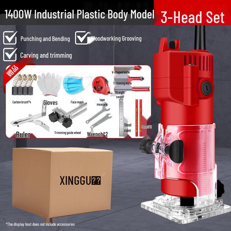 Multifunctional Electric Router: Woodworking Edge Trimmer, Hole Opener, Bakelite Milling & Aluminum-Plastic Panel Grooving Machine