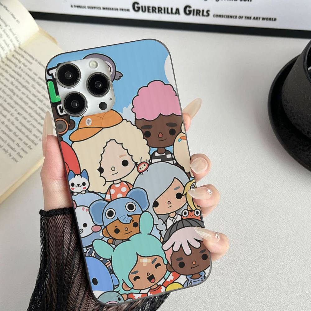 Toca Boca Toca Life World Phone Case For IPhone 17 16 15 11 12 13 14 Pro Max Soft Corrugated Silicone Cover Case