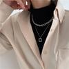 European & American Double-Layer Hip Hop Titanium Steel Necklace: Trendy 2021 Fashion for Women & Men.
