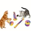 5PCS Folding Spring Shaped Toys Colored Elastic Spring Interactive Cat Tearing Stick Providing Fun And Excitement For Pets