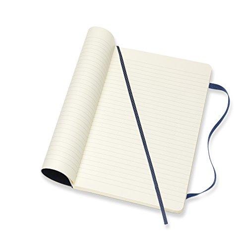 Moleskine Classic Notebook, Soft Cover, Horizontal Ruled, Large Size (13cm x 21cm), Sapphire Blue, QP616B20