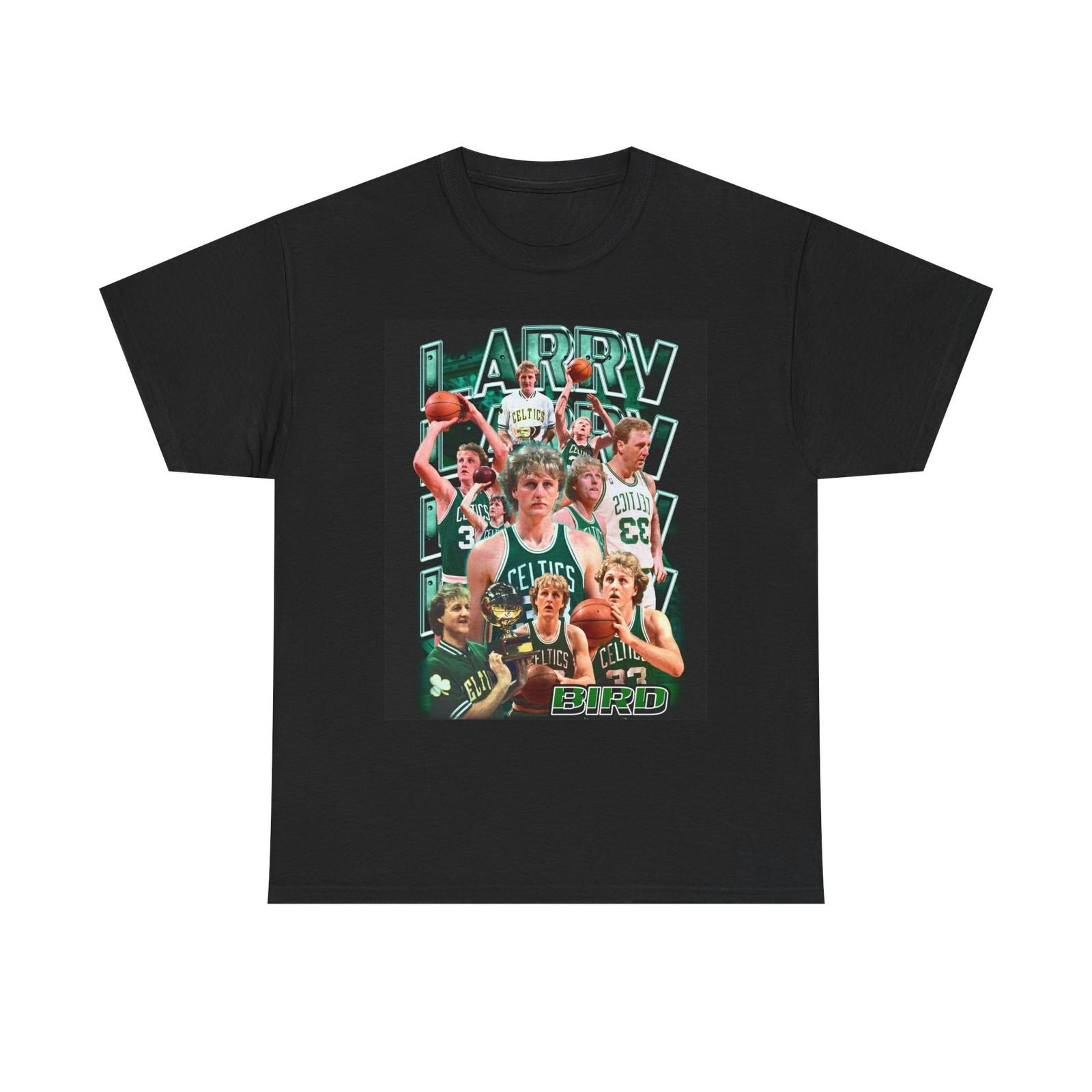 Larry Bird Graphic T Shirt Vintage Boston Celtics Retro Unisex Heavy Cotton Tee XXXXL