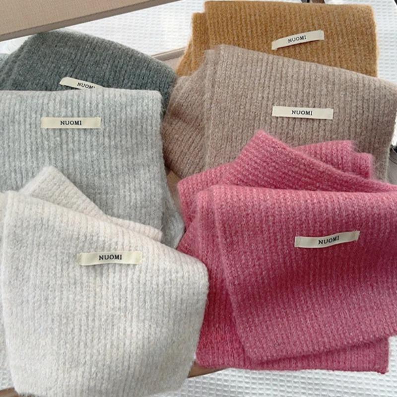 1-8Years Wool Versatile Children's Scarf Autumn and Winter Knitted Warm Scarves for Boys and Girls Trendy Windproof Headscarf