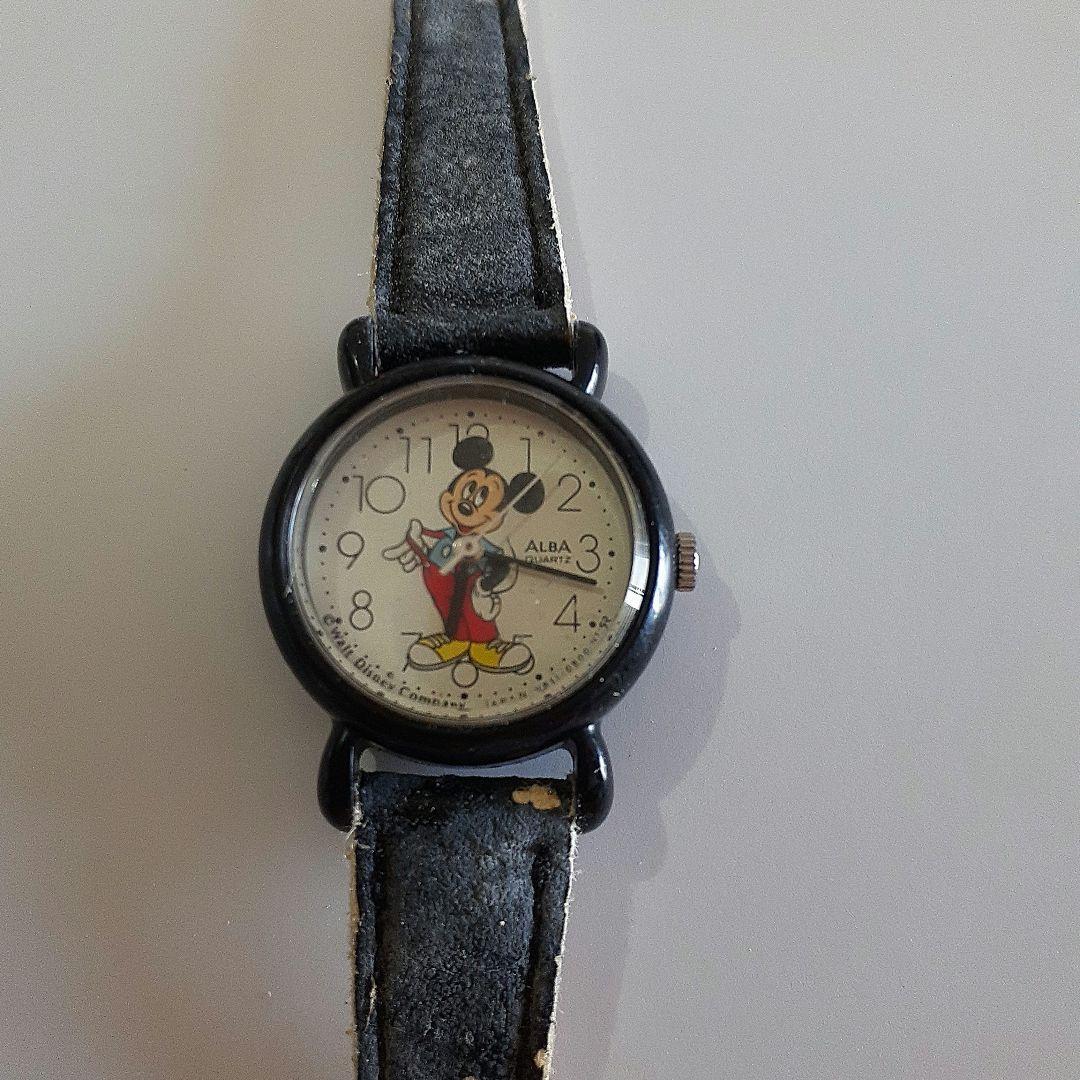 ALBA Mickey Mouse analog clock retro operation unconfirmed