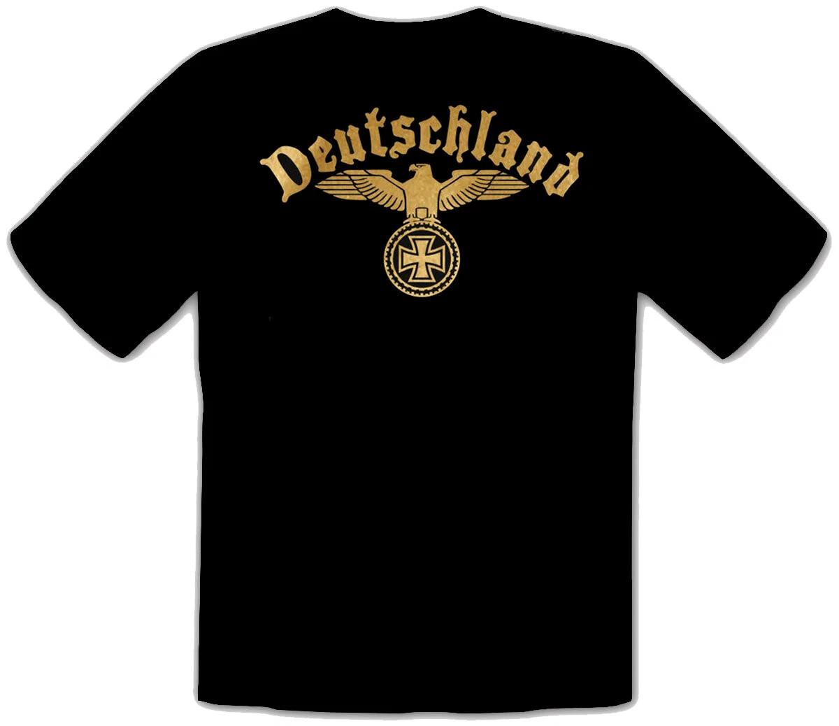 Germany Eagle Logo BLACK T-Shirt -098- 3XL