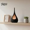 Compact Size Candlestick, Vertical Grain Texture Candle Holder, Water Drop Shape 3D Printed Candlestick for Living Room Dining Table Bedroom