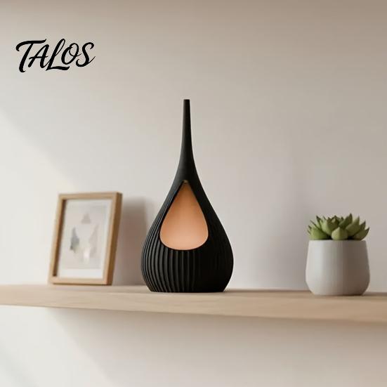Compact Size Candlestick, Vertical Grain Texture Candle Holder, Water Drop Shape 3D Printed Candlestick for Living Room Dining Table Bedroom