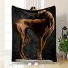 Elegant Slender Hound Bedroom Blanket for Livingroom Couch Lunch Break Soft Throw for Friend's Festival Gift