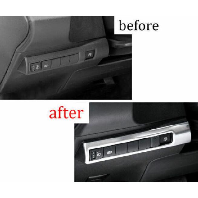 For Toyota Corolla - Frame Trim 1X Headlight Switch Control Silver Steel