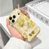 Cheerful Sunny Summer Lifestyle Yellow Floral Pattern Art Graphic Film Aesthetic Protective Shockproof Bumper Case Cover For iPhone 14 15 16ProMaxPlus