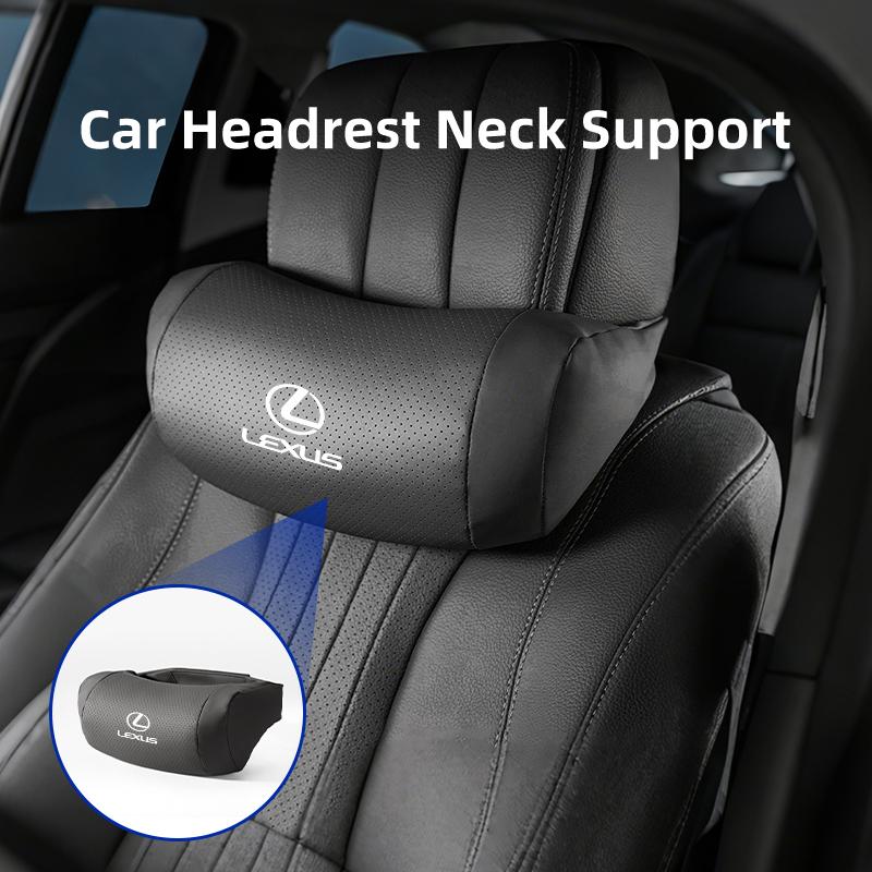 Car Headrest Breathable Seat Pillow Leather Neck Support Interior For Lexus CT200h ES250 ES300h IS250 IS200 GS300 GS460 GX470