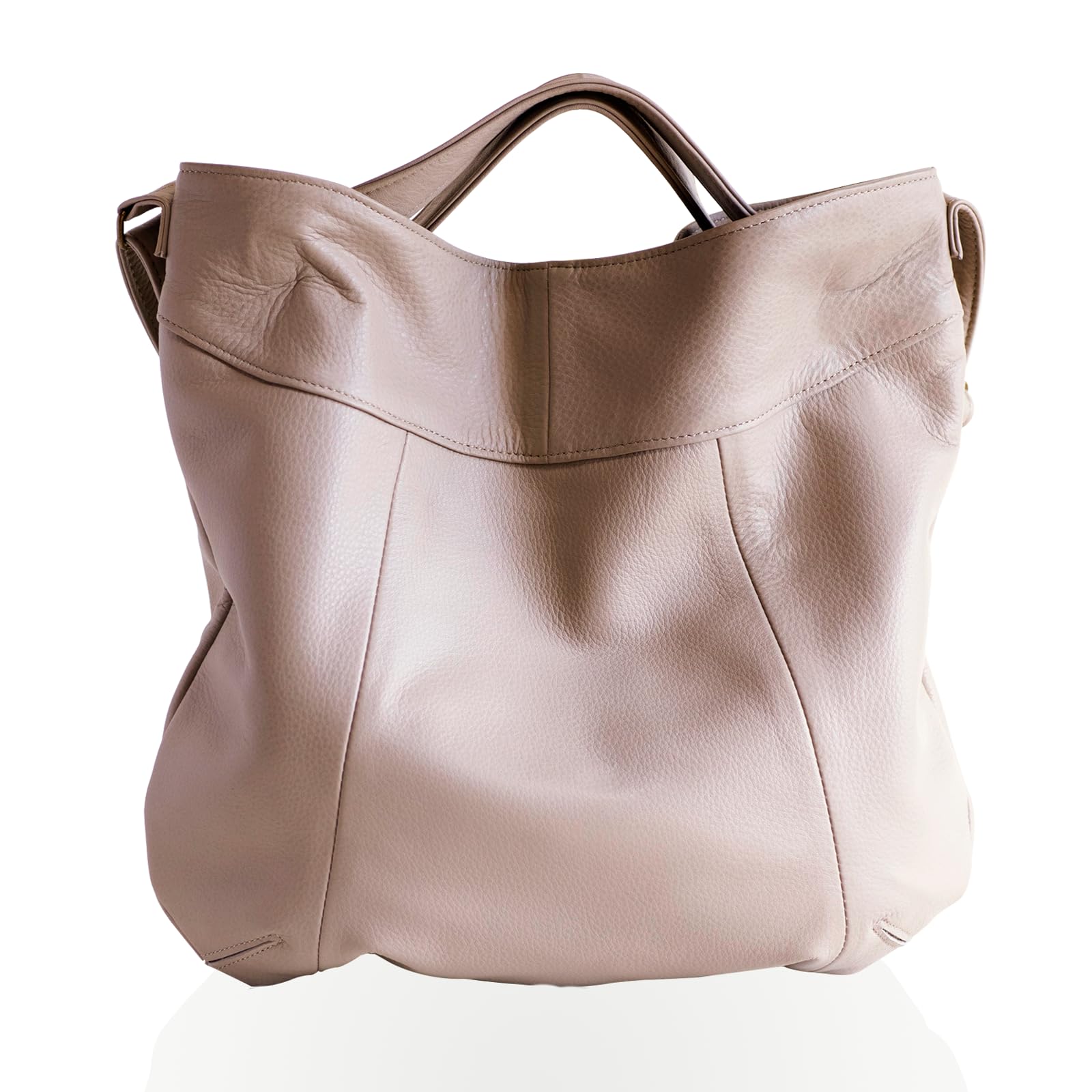 

Двухсторонняя сумка через плечо из натуральной кожи Himeji Leather Made in Japan Большая вместительная сумка через плечо для поездок в школу или путешествий Greige [artigianoworks]