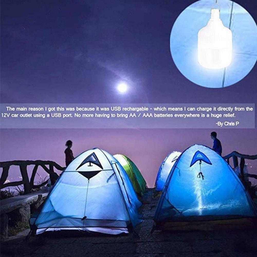 20W/40W/60W/80W/100W/150W/200W USB Rechargeable LED Lamp for Outdoor Camping Night Fishing Emergency Light