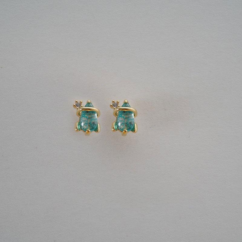 Astronaut Rocket Korean Version of Stud Earrings Exquisite Asteroid Series