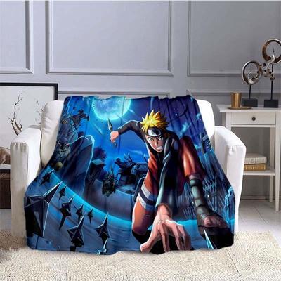 Pătură de flanel imprimată 3D Naruto cu desene animate pentru paturi, drumeții, picnic, cuvertură de pat la modă, cuvertură, 30 de stiluri