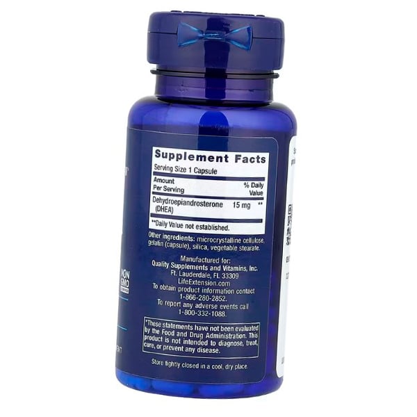 DHEA, Dehydroepiandrosterone, DHEA 15, Life Extension  100caps (72346039)