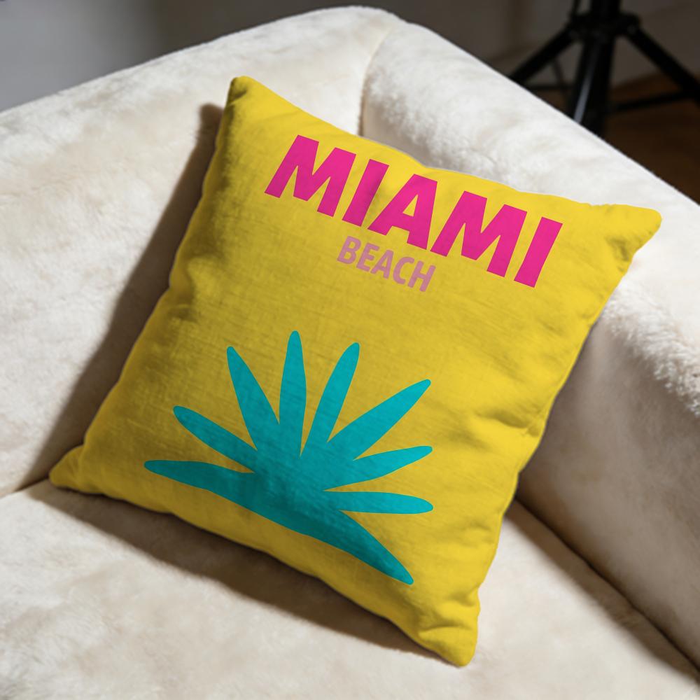 Travel Vacation Cushion Cover Soft Decorative Pillow Case Suitable for Bedroom Sofa Car Travel Use