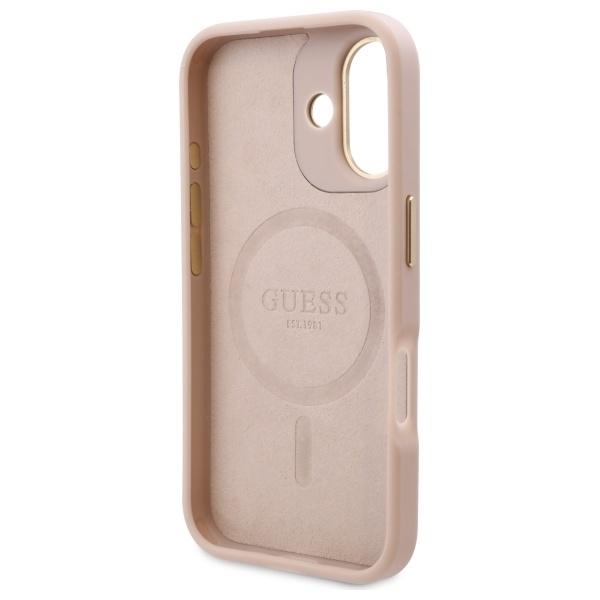 Guess Guhmp16Su4Gprp Iphone 16 6.1 Różowy/Pink Hardcase 4G Logo Plate Magsafe