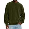 Men's Solid Color Loose Casual Suede Round Neck Sweatshirt