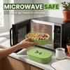 Cute Plastic Divided Lunch Box For Kids Students Portable Sealed Detachable 3 Grids Fruit Salad Food Container Microwave Safe