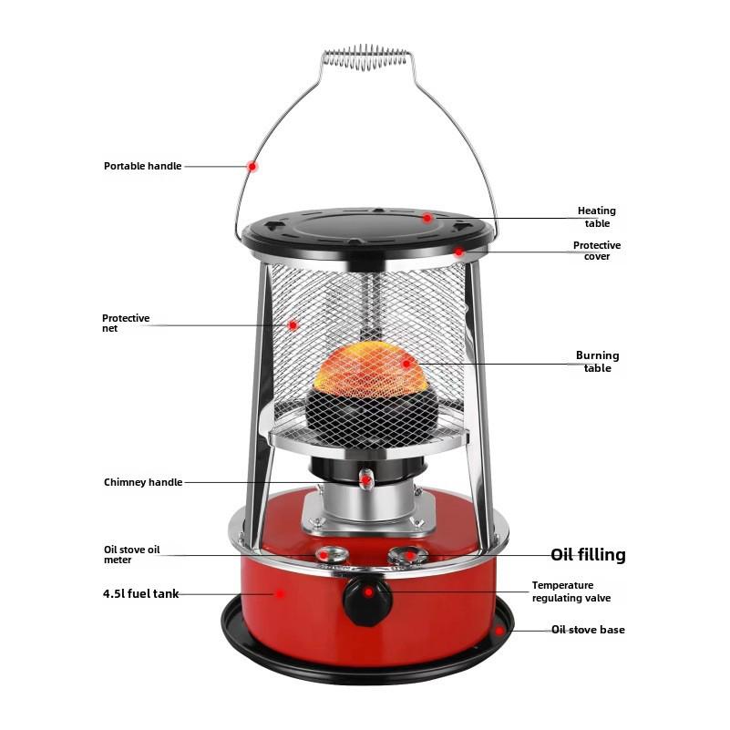 Portable Kerosene Heater Stove for Outdoor Activities Like Ice Fishing, Camping, and Household Heating.