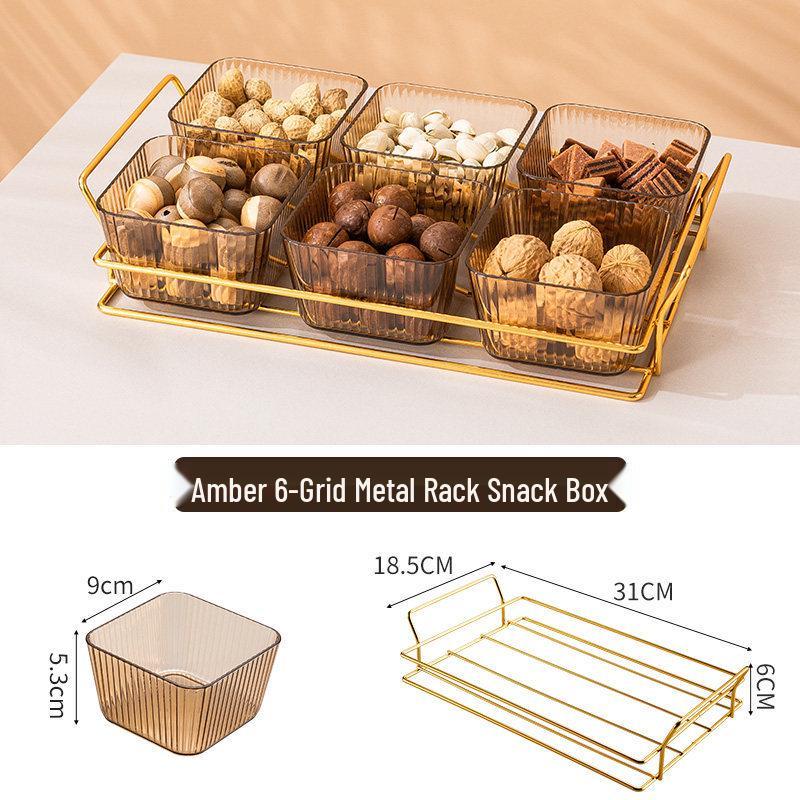 Creative Plastic Snack Compartment Plate for Living Room or Bar Use