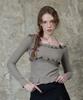 Latizen L13 Frill Halter Sleeve(Brown)