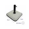 Square Cement Parasol Base - MARBUENO SUMMER - 45x45x7.3 Cm - 25 Kg - White - Compatible Ø35/38/48 Mm