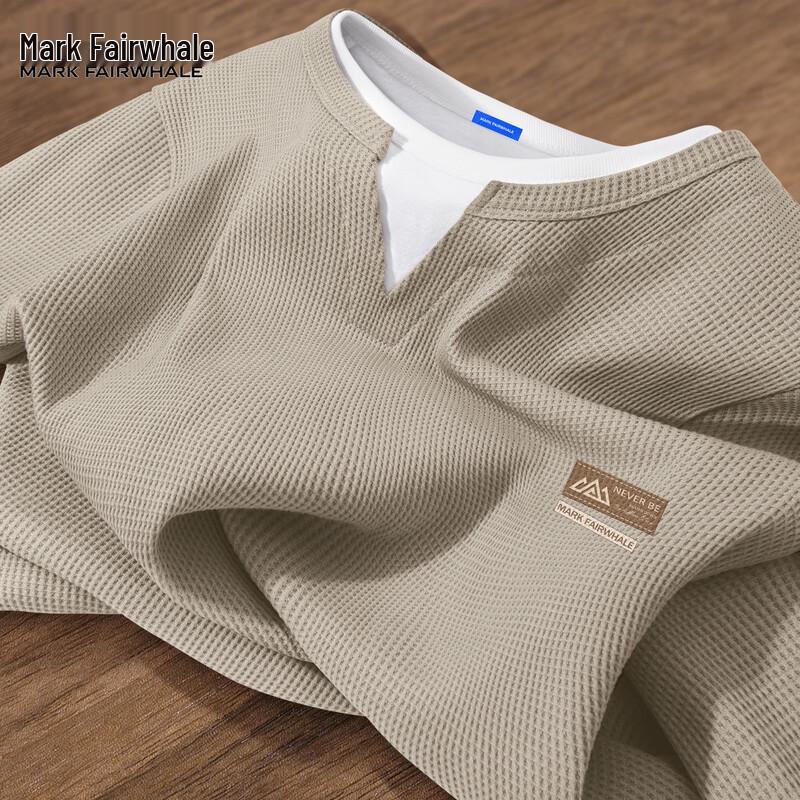 

Mark Fairwhale Men s Faux Two-Piece Waffle Long Sleeve T-Shirt XL