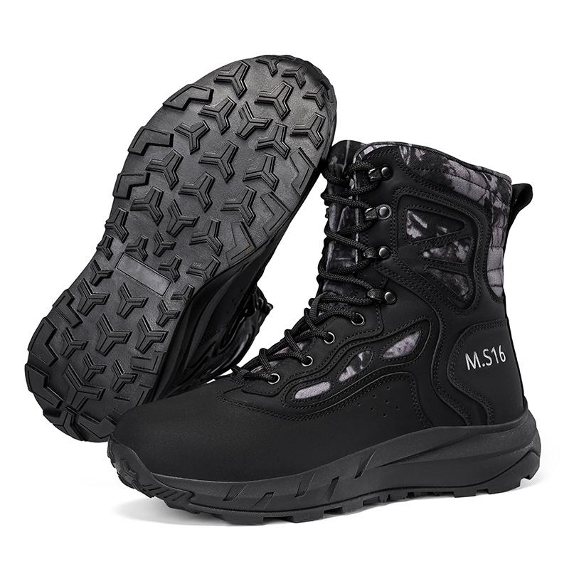 Fashion Men Boots Desert Tactical Boots High Top Outdoor Hiking Shoes Ankle Work Safty Sneakers Climbing shoes