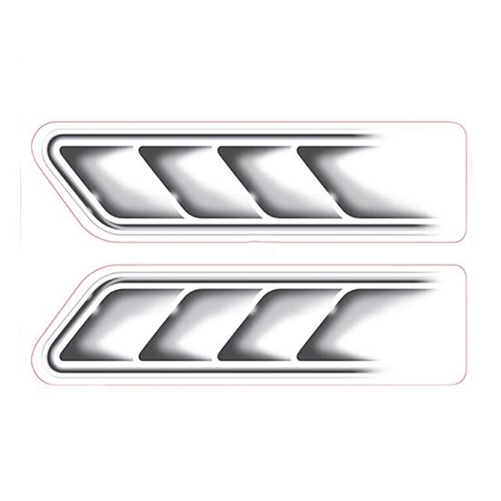 

2 шт./комплект. Креативні 3D-наклейки для автомобіля. Бічні підроблені вентиляційні отвори. Декоративні наклейки.