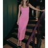 Spring New European and American Sexy Slim fit Vest Skirt Back Slit Sheath Middle Long Version One-Piece Dress 2289777